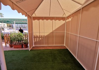 Instalación de toldo fijo