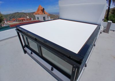 Instalación toldo tensionado modelo sirio