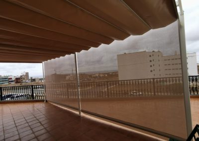 Instalación toldo vertical