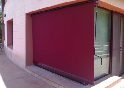 Instalación toldo vertical - cofre