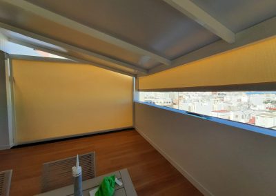 Instalación toldo vertical cremallera