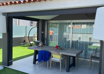 Instalación toldo vertical cremallera