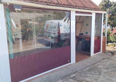 Instalación toldo guías anchas